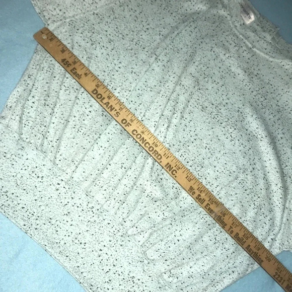 CURRANTS by Jeri-Jo minty blue with black, grey speckles, dolman sleeves size M - Picture 5 of 9